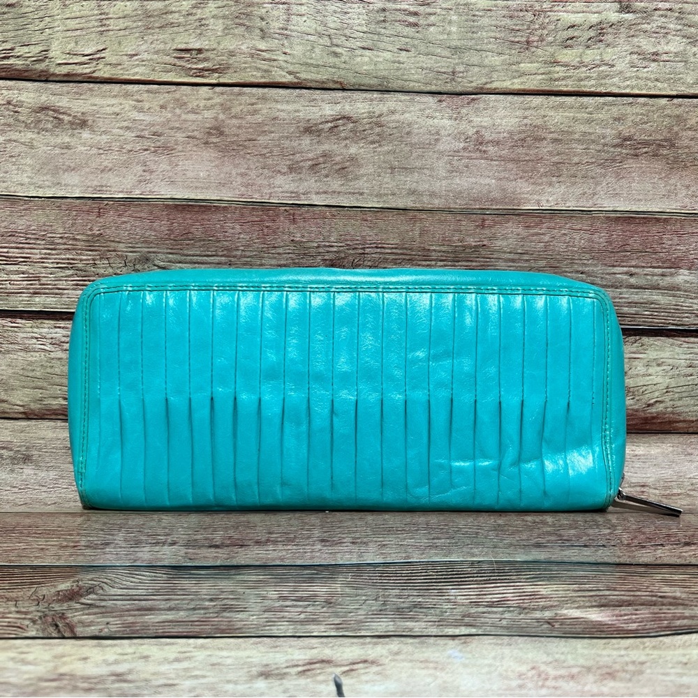Hobo Blue Leather Wallet